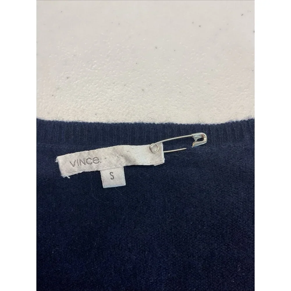 Vince Blue Wool Cashmere Blend Sweater Pullover Top S Navy‎